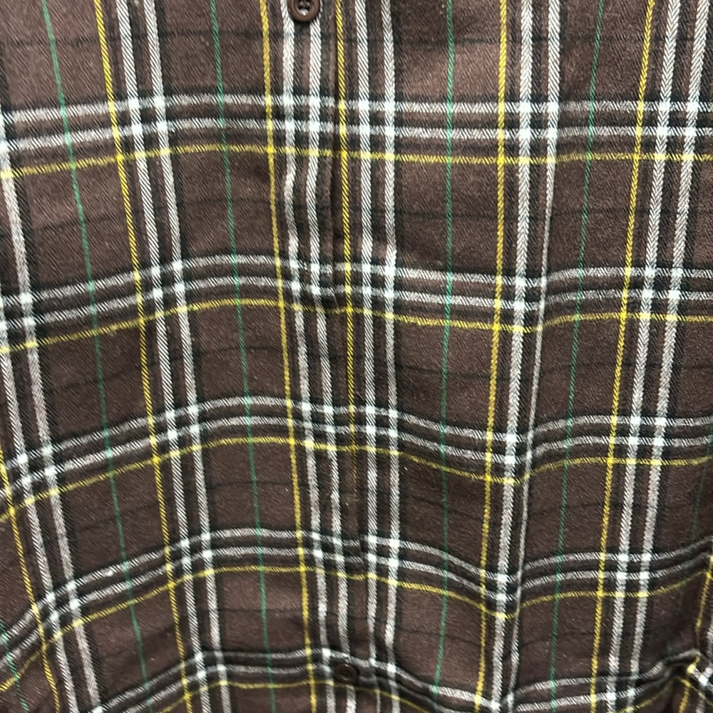 PrettyLittleThing Brown Checked Pocket Oversized Long Sleeve Plaid Shirt Size 4 - Picture 5 of 7